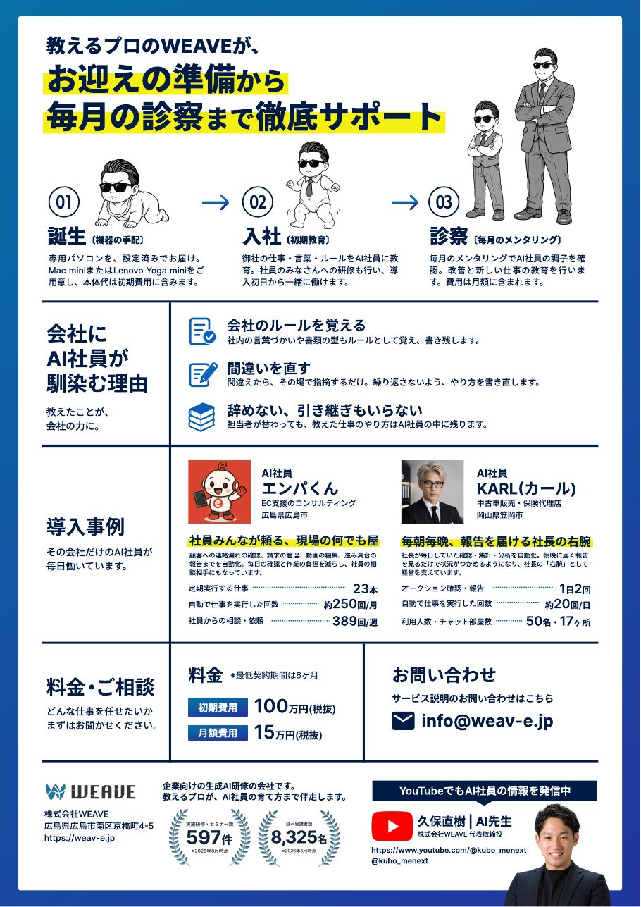 ハコ入りAI社員 チラシ 裏面